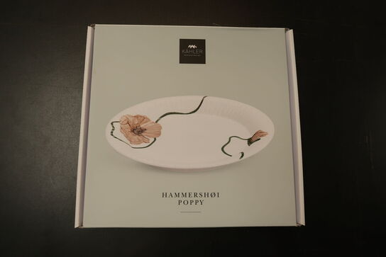 2 stk. Kähler Hammershøi Poppy tallerken hvid 22 cm