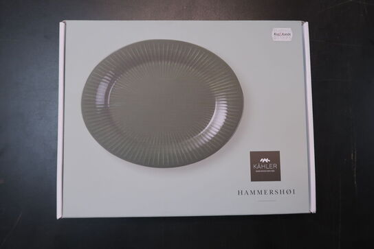 Kähler Hammershøi ovalt fad forest green 28,5 cm