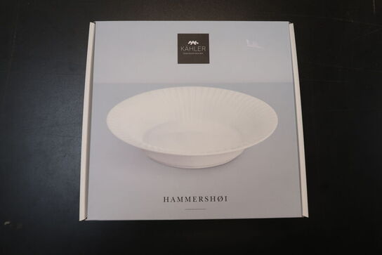 3 stk. Kähler Hammershøi dyb tallerken hvid 21 cm