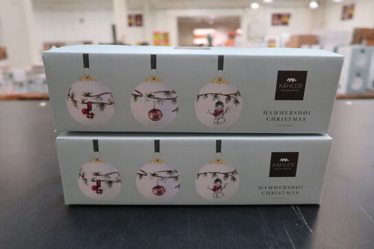 2 pk. KÄHLER Hammershøi Christmas julekugler 3 stk.