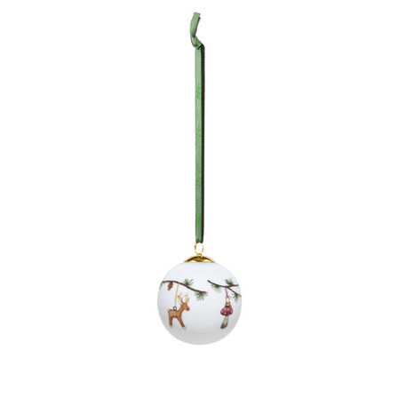 2 stk. KÄHLER Hammershøi Christmas julekugle 2023 hvid Ø6 cm
