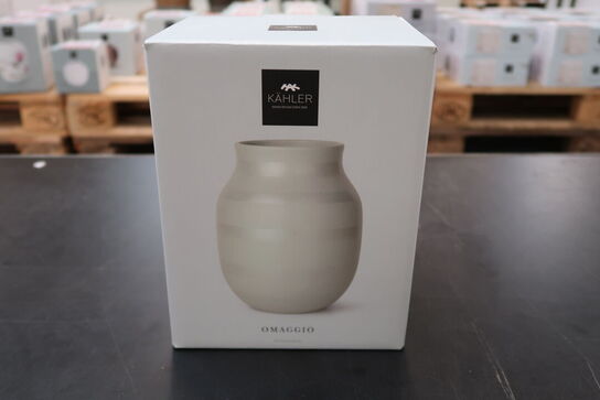 Kähler Omaggio vase creme/mint tone H20 cm