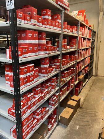 Varelager for 1.447.167,- ekskl. moms i kostpris samt alle lagerreoler