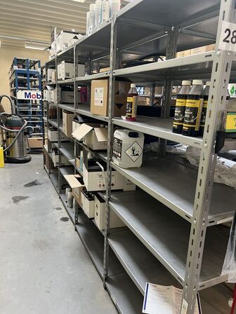 Varelager for 1.447.167,- ekskl. moms i kostpris samt alle lagerreoler