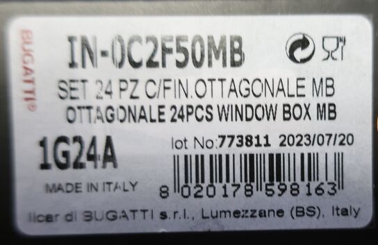 Bestiksæt 24 dele BUGATTI OTTAGONALE