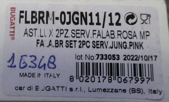 Bestiksæt 2 dele BUGATTI FALABELLA JUNGLE ROSA PERL PINK