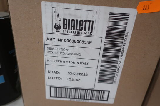 BIALETTI Kapsler, Ginseng, chokolade og 8 stk. kaffedåser