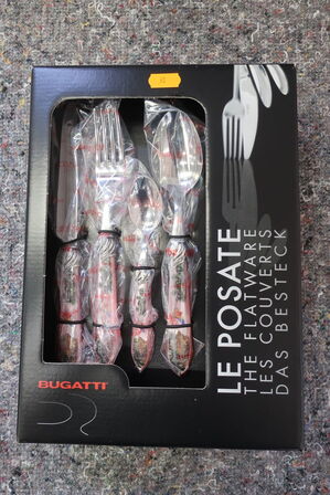 Bestiksæt 4 dele BUGATTI FALABELLA JUNGLE ROSA PERL PINK