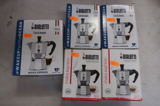 5 stk. kaffekogere BIALETTI MOKA EXPRESS