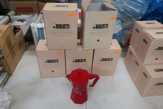 Kaffekoger 5 stk. BIALETTI MOKA EXPRESS RED WHITE VANILLA, str. 6 kopper