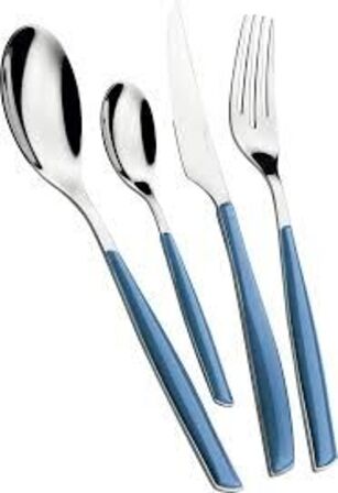 24 stk. bestiksæt BUGATTI GLAMOUR AVIO WINDOW BLUE