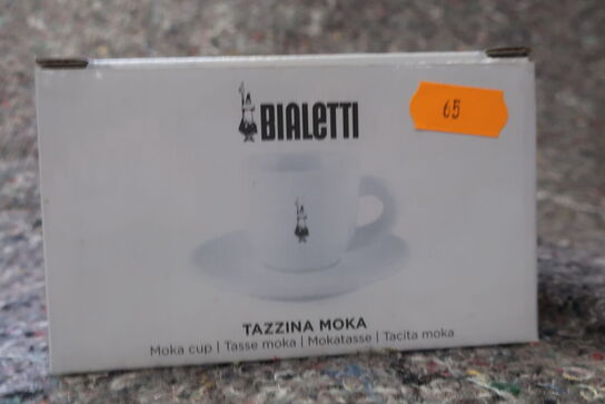 Kaffe BIALETTI Moka Express porcelænskop + underkop