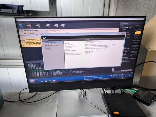 Mini PC i5-4590T 8gb 120gb med HP 24" skærm, mus og tastatur