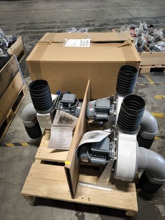 3 stk. MIETZSCH VRE Radial ventilatorer m.m