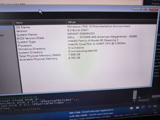 Mini PC i5-4590T 8gb 120gb med HP 24" skærm, mus og tastatur