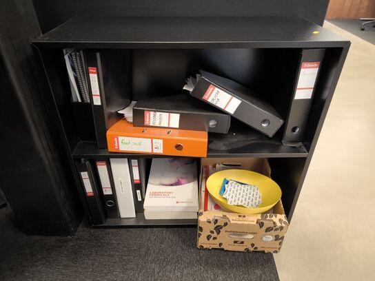 El/hæve-sænkebord med kontorstol og skab