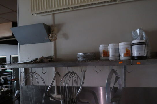 Rustfri stålhylde (dele til røremaskine medfølger ikke)