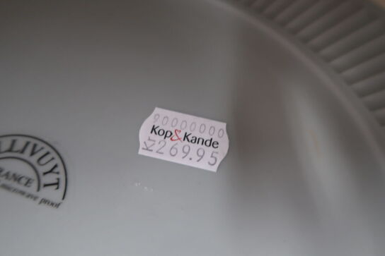 4 stk. Pillivuyt tallerkner Plisse dove grey 