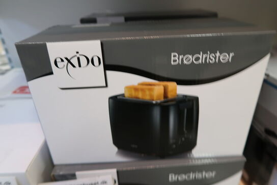 Exido brødrister sort