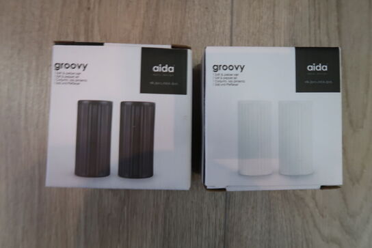 5 pk. Groovy salt og peber sæt 2 dele