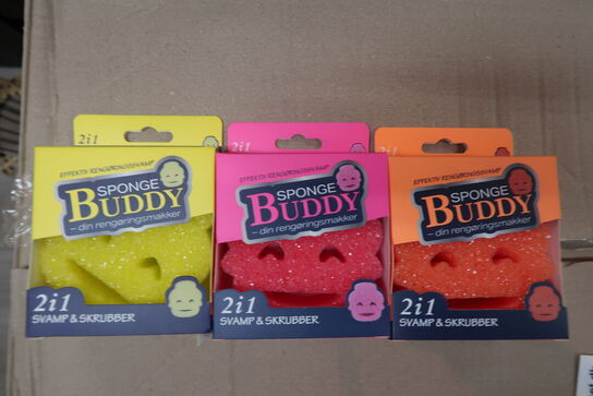 30 pk. Sponge Buddy rengøringssvamp multifarvet 9,5 cm