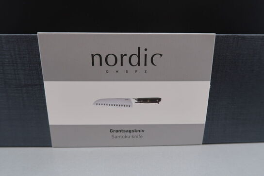Nordic Chefs – Grøntsagskniv, sort – 18 cm