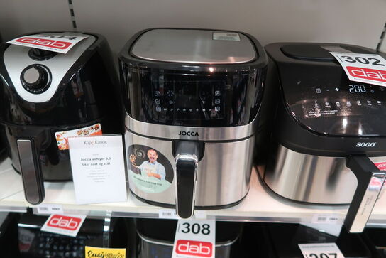 Jocca airfryer 6,5 liter sort og stål 1600 Watt