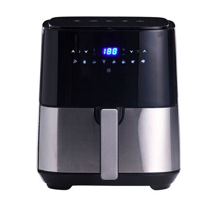 Digital airfryer stål 5 liter 1450 watt