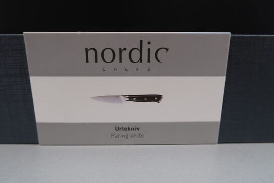 Nordic Chefs - Urtekniv, sort - 9 cm
