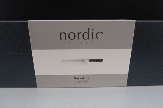 Nordic Chefs - Kokkekniv, sort - 20 cm