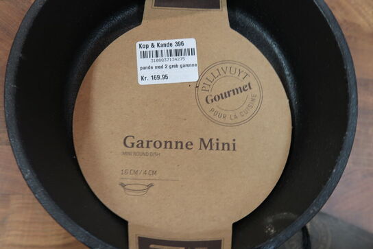 5 stk. Pillivuyt Gourmet Garonne Mini pande med greb, 38 cl