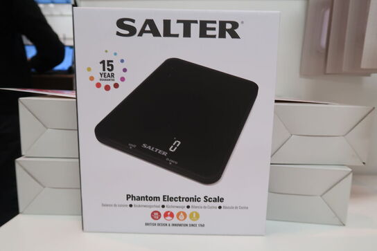 2 stk. Salter Phantom køkkenvægt sort 5 kg