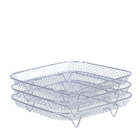 2 pk. Airfryer rack 3-lags kvadratisk 21x21x9,5 cm