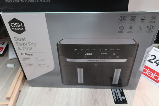 OBH Nordica Dual Easy Fry & Grill airfryer black