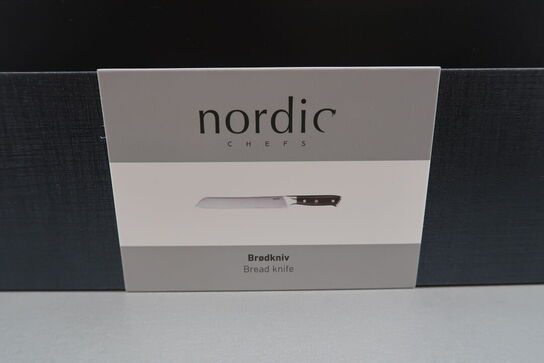 Nordic Chefs - Brødkniv, sort - 23 cm