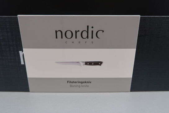 Nordic Chefs - Fileteringskniv, sort - 16 cm