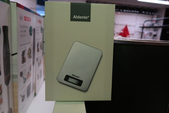 3 stk. Aldente digital køkkenvægt stål 5 kg