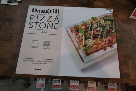 3 stk. Dangrill pizzasten aluminium 40x30 cm