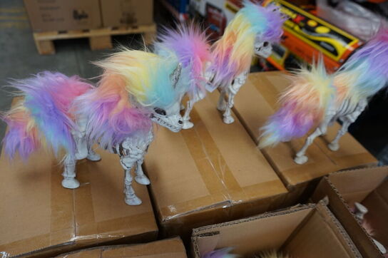 ca. 95 stk Halloween enhjørningskelet 21 cm - multifarvet 