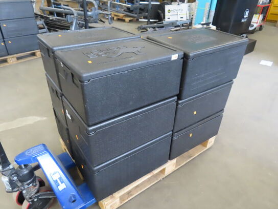 12 stk. Termokasser med låg til fødevaretransport