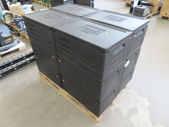 12 stk. Termokasser med låg til fødevaretransport