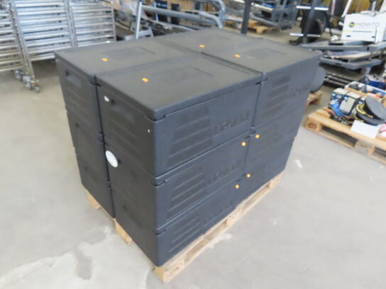 12 stk. Termokasser med låg til fødevaretransport