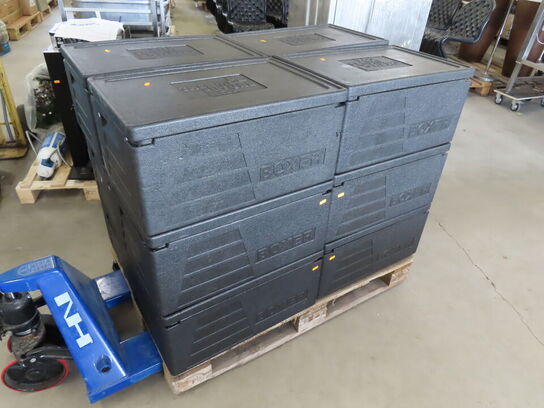 12 stk. Termokasser med låg til fødevaretransport