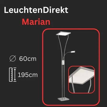 Gulvlampe leuchtendirekt marian led uplight med læsearm(ubrugt)
