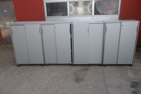 4 stk. skabe EFG med 2 topplader