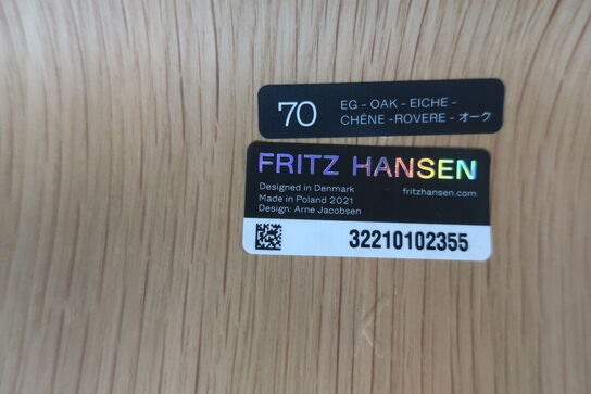 4 stk. FRITZ HANSEN 7'er kontorstol (3117) eg m. armlæn