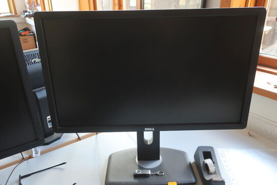 2 stk. computerskærme DELL, tastatur og mus samt computer DELL