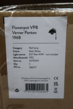 Væglampe &TRADITION Flowerpot VP8