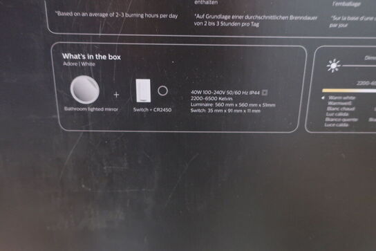 Spejl PHILIPS Bathroom Lighted Mirror Adore 