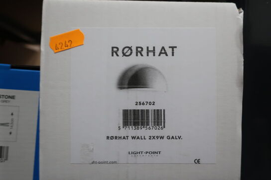 Væglampe LIGHT POINT Rørhat Wall 2x9W Galv. 